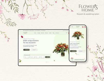Flower's Home/Online Store | UX/UI Design