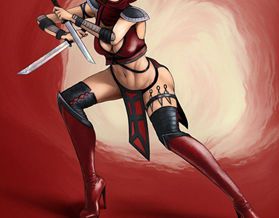 Fan art of Skarlet Mortal Kombat 9