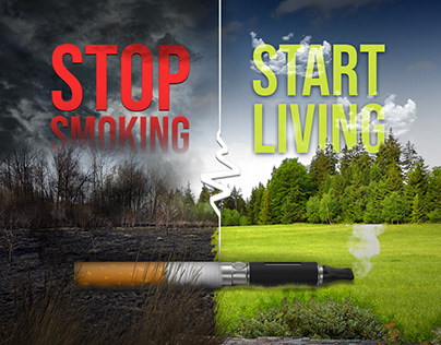 cigarette vs vaping Social media banner