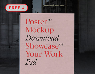 Free Front View Poster Mockup