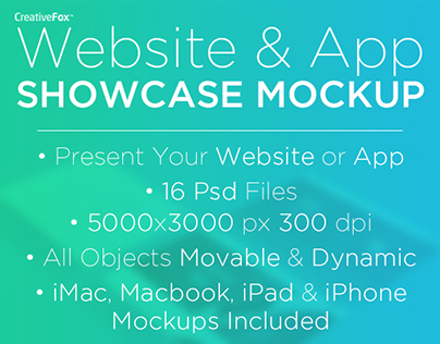 Website & App Showcase Mockup