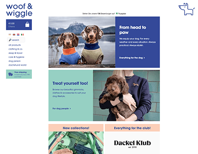 Pet Products Website Design