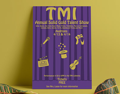 2021-2022 TMI Talent Show Poster