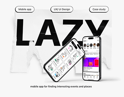 Mobile app for finding events and places | LAZY