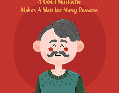 Man with Mustache Illustration