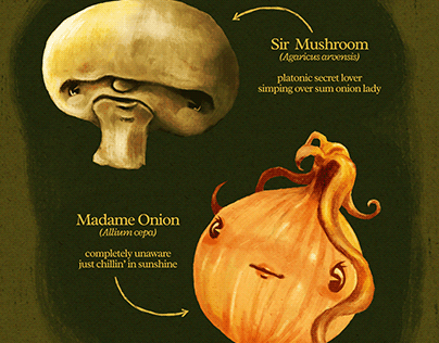 Sir Mushroom & Madame Onion - Character Design Exercise