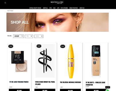 Project thumbnail - Replica of Maybelline web page