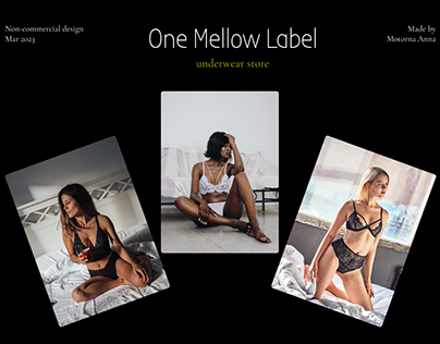 Landing page for underwear store