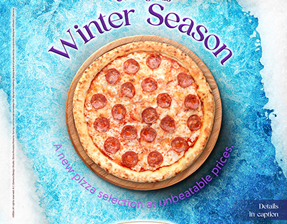 Winter Advertising for Pizza Restaurant