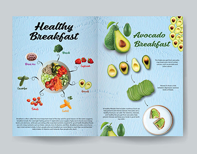Healthy Breakfast Magazine Layout Design