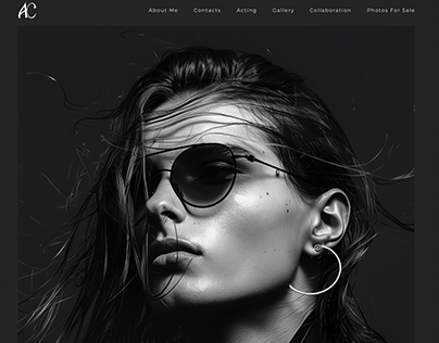 Landing Page for a Fashion Model