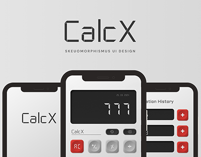 Calculator App Skeuomorphismus UI Design