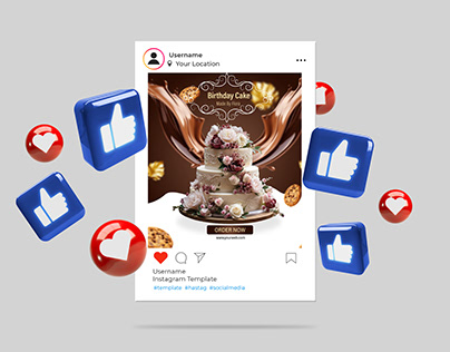 Social Media Post design For Cake Shop