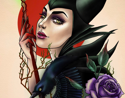 Maleficent tattoo design