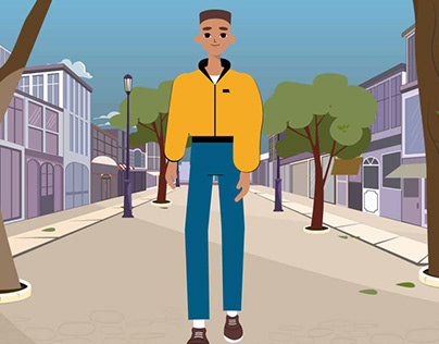 Front walk cycle animation