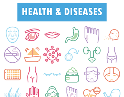 Health and Diseases Icon Set