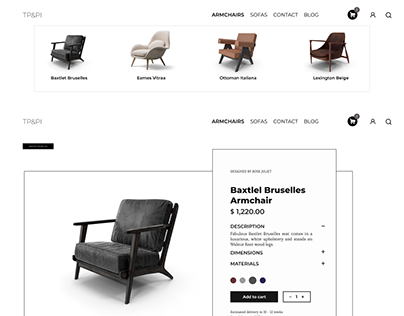 Webdesign of a Luxury Furniture website | 2021.05.17