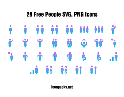 Free People SVG, PNG Icon Set