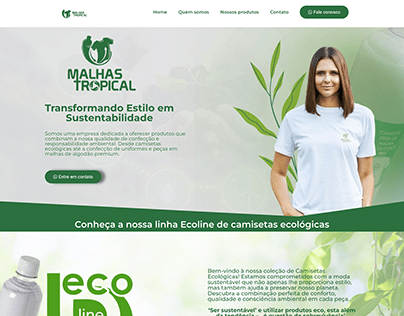 Site de Camisetas ecológicas
