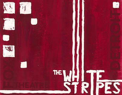 White Stripes Poster