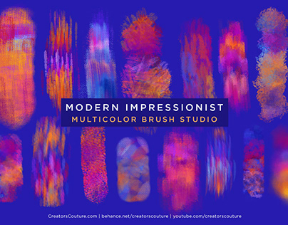 Modern Impressionist Multicolor Photoshop Brushes