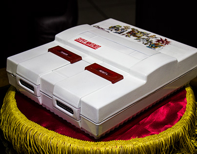 Diseño Custom Blanco Perla Super Nintendo