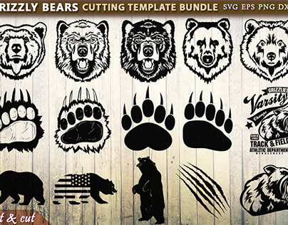 Grizzly Bear print and logo