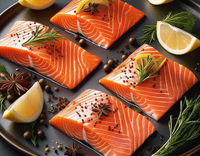 Thinly Sliced salmon