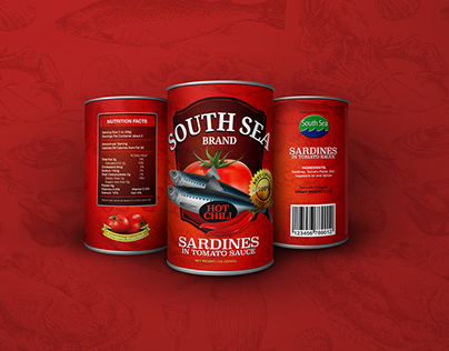 South Sea Brand Sardines Packaging