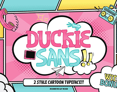 Duckie Sans Comic Typeface