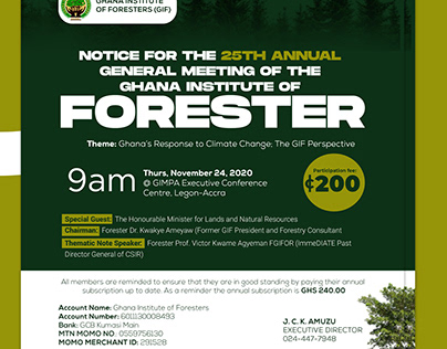 Ghana institute of Foresters Flyer