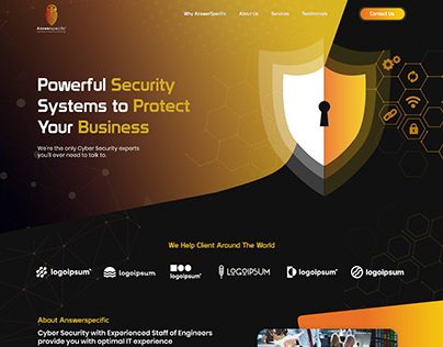 Cyber Security Home Page Design