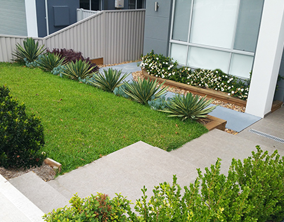 Modern Duplex Landscape Design, Ermington, NSW