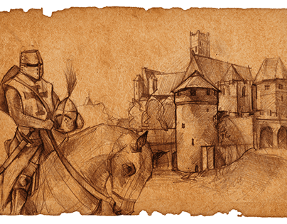Medieval Castle in Malbork sketches