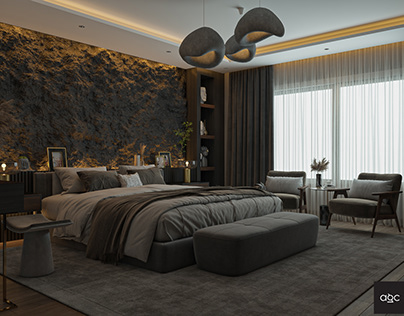 Modern Bedroom In bellagio compound , New Cairo