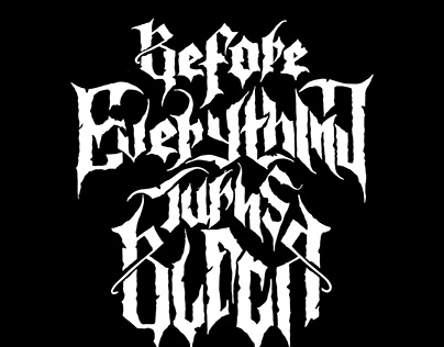 Logotype for band " Before Everything Turns Black"
