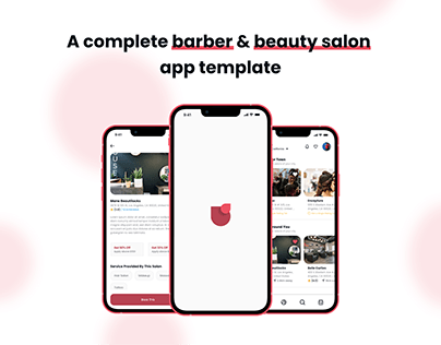 A Glamify - Barber & Beauty Salon App Design