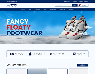 Stride Shoe Brand Website