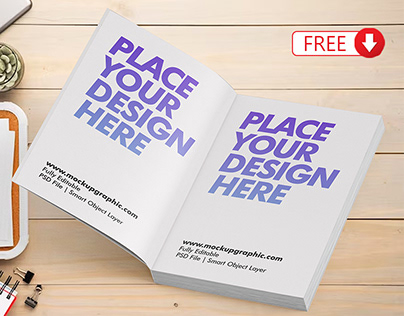 Free Softcover Book Mockup Design