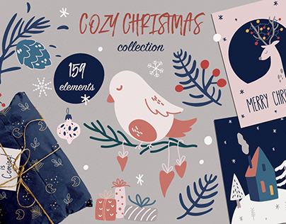 Cozy Christmas Cards & Patterns