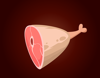 meat_food_icons_colored_3d_sketch_