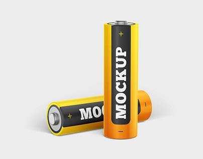 AA Battery Mockup Set