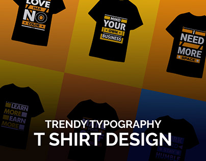 Trendy Typography T-shirt Design Bundle