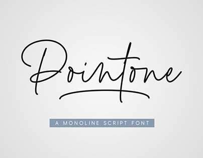 FREE | Pointone - Monoline Script Font