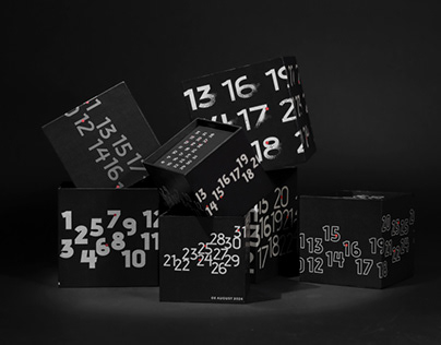 Typographic Cube Calendar 2024