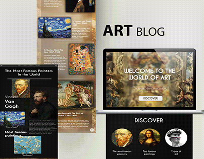 Art Blog design | UX/UI Design - Website