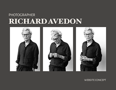 Richard Avedon | Website concept