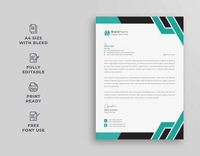 Professional Business Letterhead Design Template