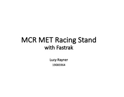 MCRMET Racing Display Stand With Fastrak Retail