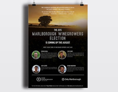 Marlborough Winegrowers Election Poster